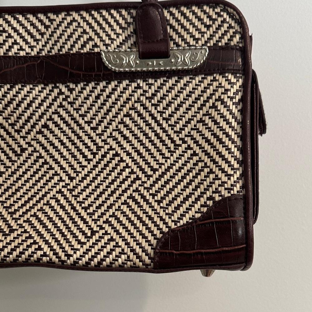 Bueno Brown and Cream Checkered Shoulder Bag - Picture 3 of 14